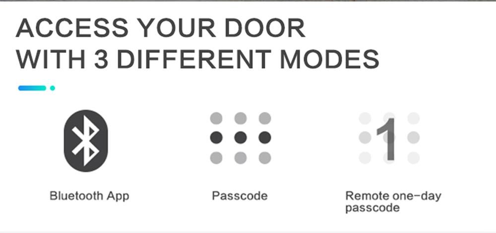 Exitec H02 Intelligent Electronic Combination Lock Smart keyless Anti-theft Door Lock iOS Android Bluetooth APP Remote Control - Silver