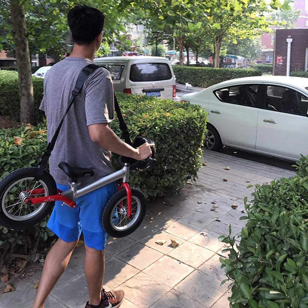 Electric Scooter Shoulder Strap Belt Hand Strap Belt Portable Transport Crossbody Bag for Kids Bicycles Folding Bike Xiaomi Mijia Segway Ninebot Electric Scooters Parts Ski Equipment - Black