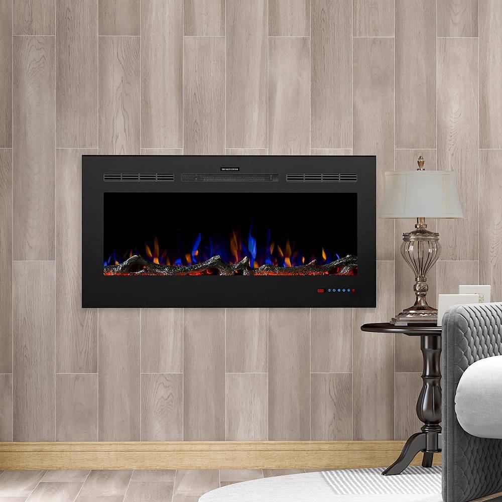 Modulador de luz de chimenea eléctrica montado en la pared de 42