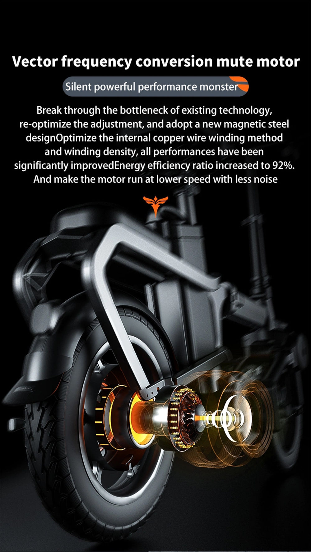 ENGWE X5S Chainless Folding 14 Inch Electric Bike 350W Motor 48V 15Ah Battery High Strength Aluminum Frame Maximum Speed 25 km/h - Grey
