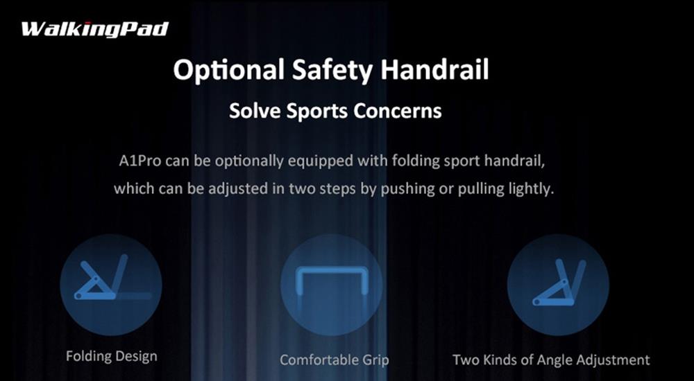 WalkingPad A1 Pro Walking Pad Smart Treadmill + ACGAM Electric Height Adjustable Desk Frame White