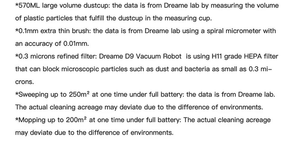 Dreame D9 Smart Robot Vacuum Cleaner Sweep and Mop 2-in-1 3000Pa Strong Suction LDS Laser Navigation 150 Minutes Running Time 270ml Electric Water Tank SLAM Smart Planning APP Control for Pet Hair, Carpet, Hard Floor EU Version - White