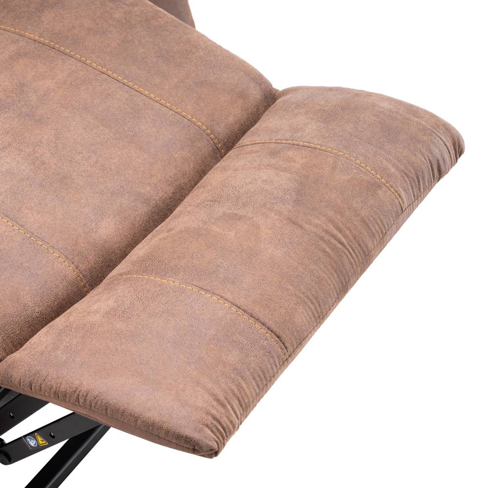 Electric Lift Cloth Massage Chair Adjustable Angle With Armrests Comfortable Soft and Easy to Clean For Reading Resting Watching TV - Brown