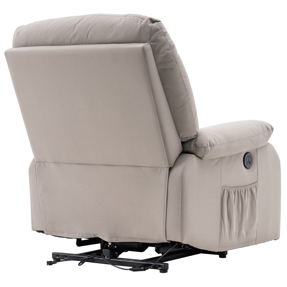 Electric Lift Cloth Massage Chair Adjustable Angle With Armrests Comfortable Soft and Easy to Clean For Reading Resting Watching TV - Silver