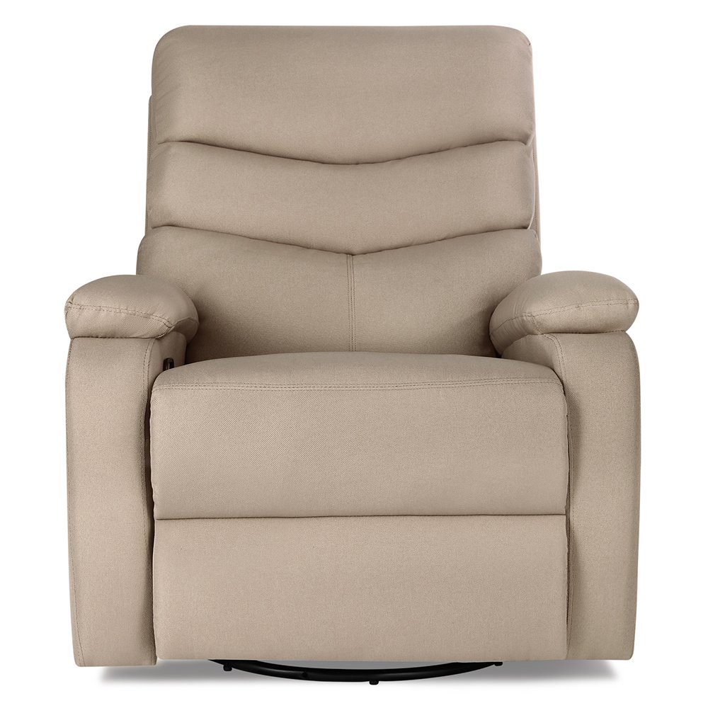 Electric Lift Linen Multifunction Massage Recliner 5 Modes Waist Heating Comfortable Soft and Easy to Clean For Reading Resting Watching TV - Khaki