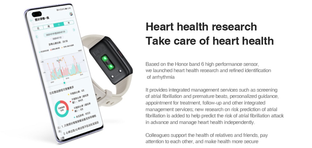 HUAWEI Honor Band 6 สายรัดข้อมือแบบสมาร์ท 1.47 "หน้าจอสัมผัส AMOLED อัตราการเต้นของหัวใจออกซิเจนในเลือด Sleep Monitor 10 โหมดกีฬา Bluetooth 5.0 5ATM กันน้ำ 2 สัปดาห์อายุการใช้งานแบตเตอรี่ - สีชมพู