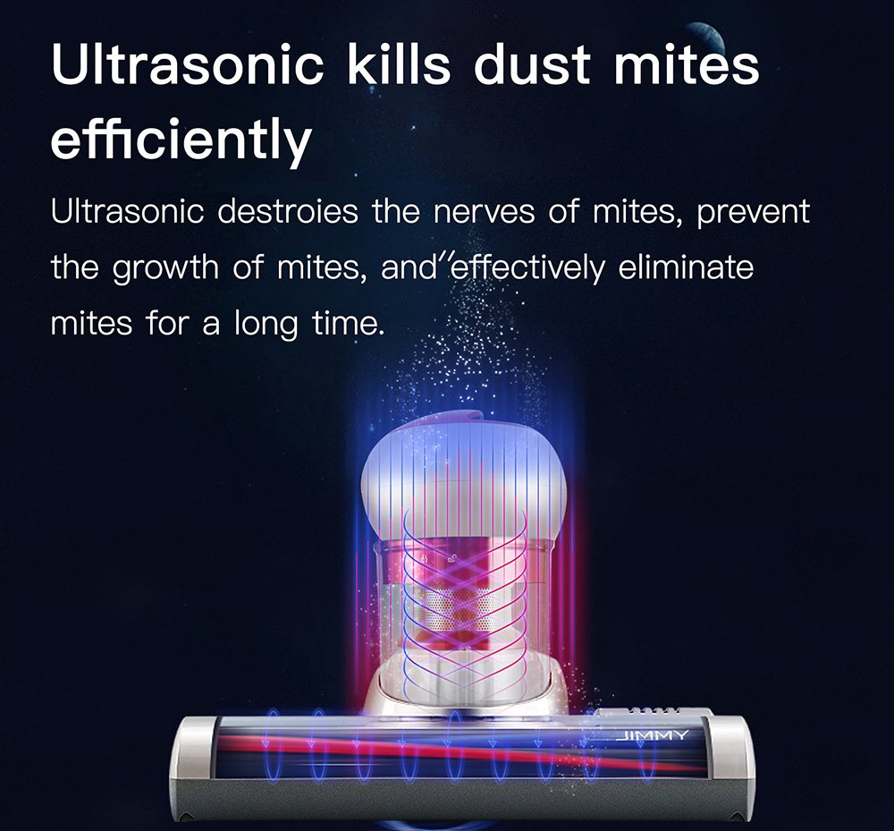 Jimmy Wb55 Professional Mite Removal Vacuum Cleaner 600W Motor 2 Cleaning Modes For Bedding, Mattress, Silk, Cotton Fabric