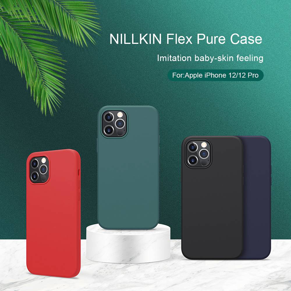 Liquid Silicone Rubber Flex Pure Case for Apple iPhone 12/12 Pro - Black