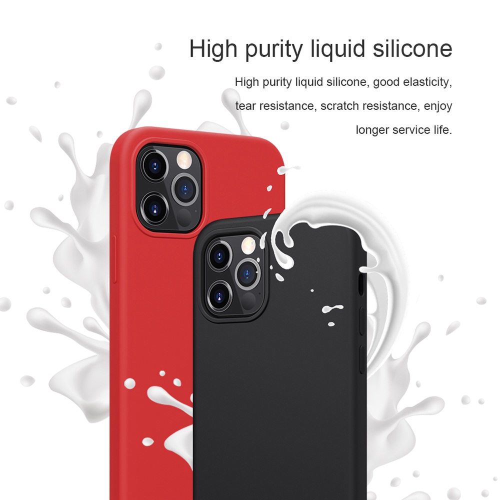 Liquid Silicone Rubber Flex Pure Case for Apple iPhone 12/12 Pro - Black
