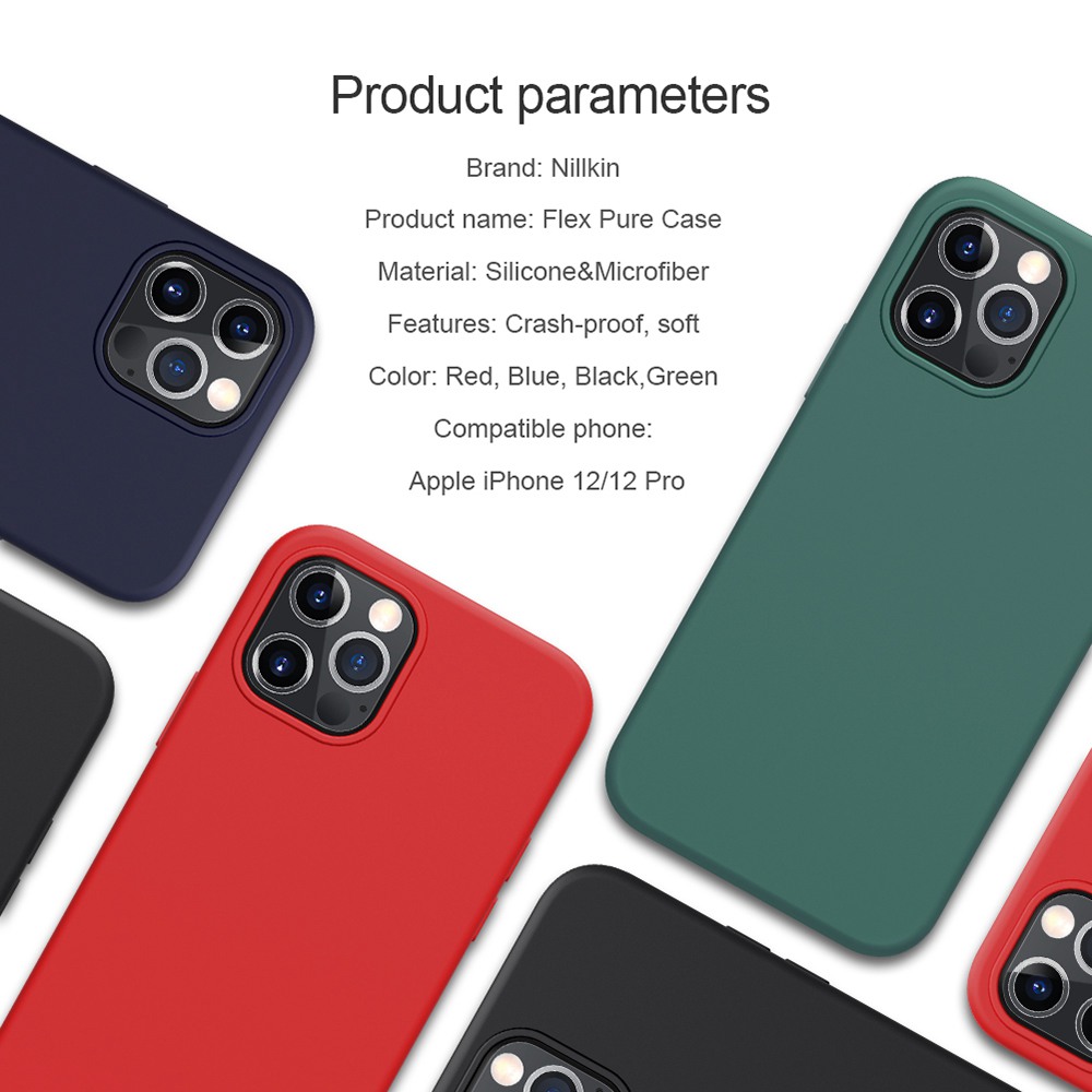Liquid Silicone Rubber Flex Pure Case for Apple iPhone 12/12 Pro - Green