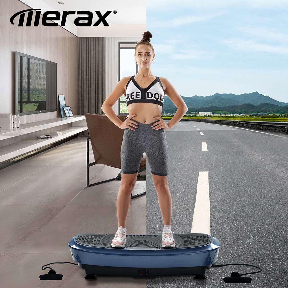 Merax Vibration Plate 3D Wipp Vibration Technology With Bluetooth Speaker - Blue