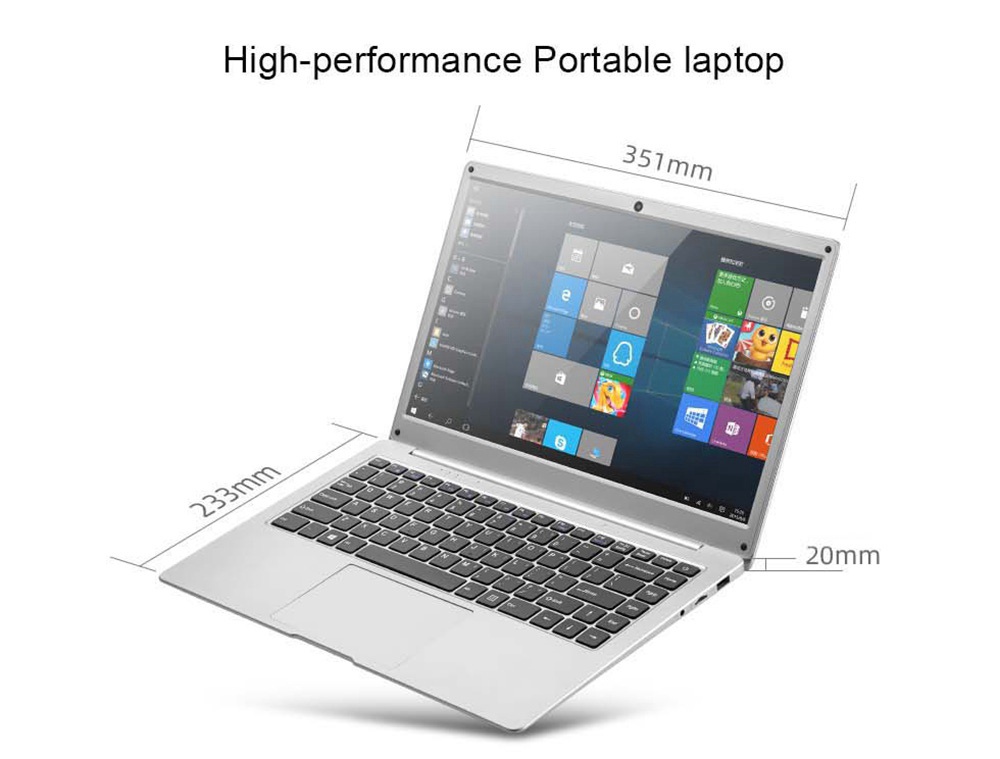 PIPO W14 Laptop 14 Inch Intel Apollo Lake N3450 1920*1080 FHD IPS 8GB RAM 128GB eMMC +128GB SSD Windows 10 - Silver