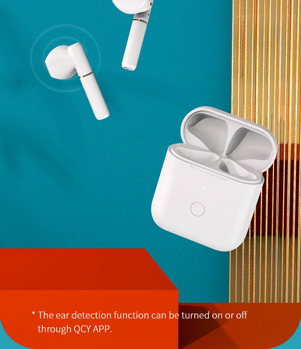 QCY T8 Bluetooth 5.0 TWS Gaming Earphones AAC SBC Type C APP Control Pop Up Pairing Voice Assistant