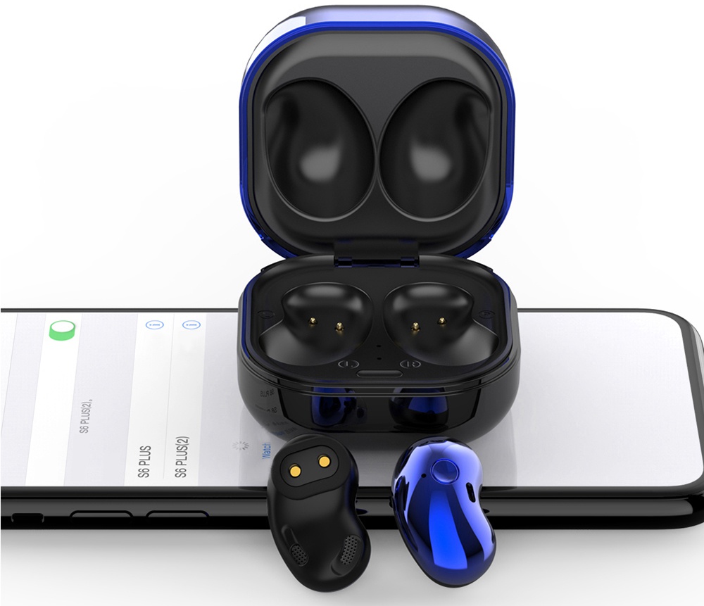 S6 Plus Bluetooth 5.1 TWS Earphones With LED Display JIELI 6963 - Purple