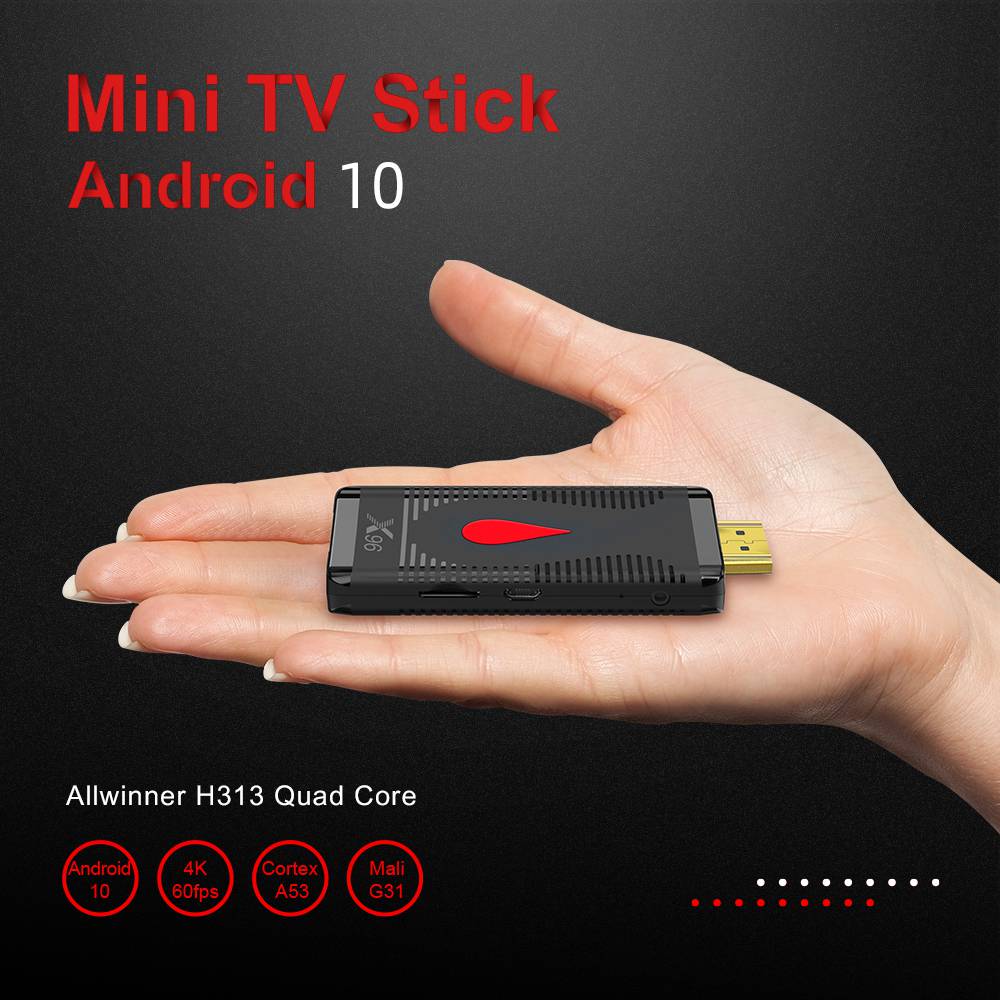 X96 S400 Allwinner H313 2GB/16GB 4K Android 10.0 TV Dongle H265 2.4G WIFI