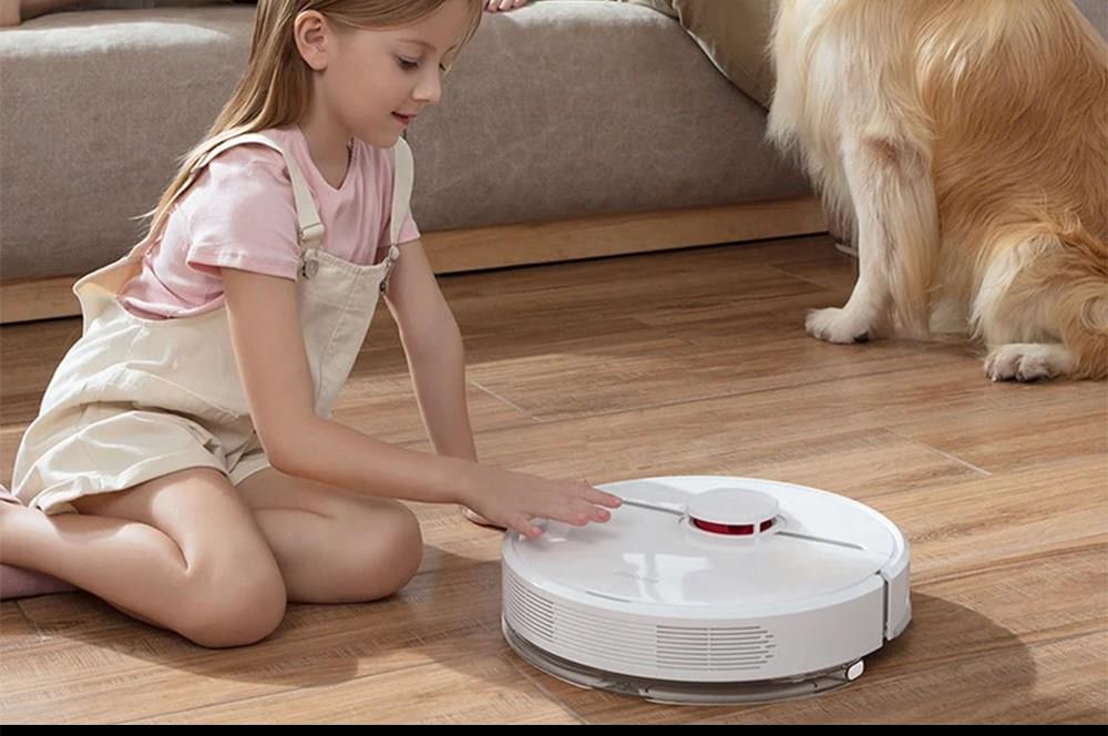 Dreame D9 Smart Robot Vacuum Cleaner Sweep and Mop 2-in-1 3000Pa Strong Suction LDS Laser Navigation 150 Minutes Running Time 270ml Electric Water Tank SLAM Smart Planning APP Control for Pet Hair, Carpet, Hard Floor EU Version - White