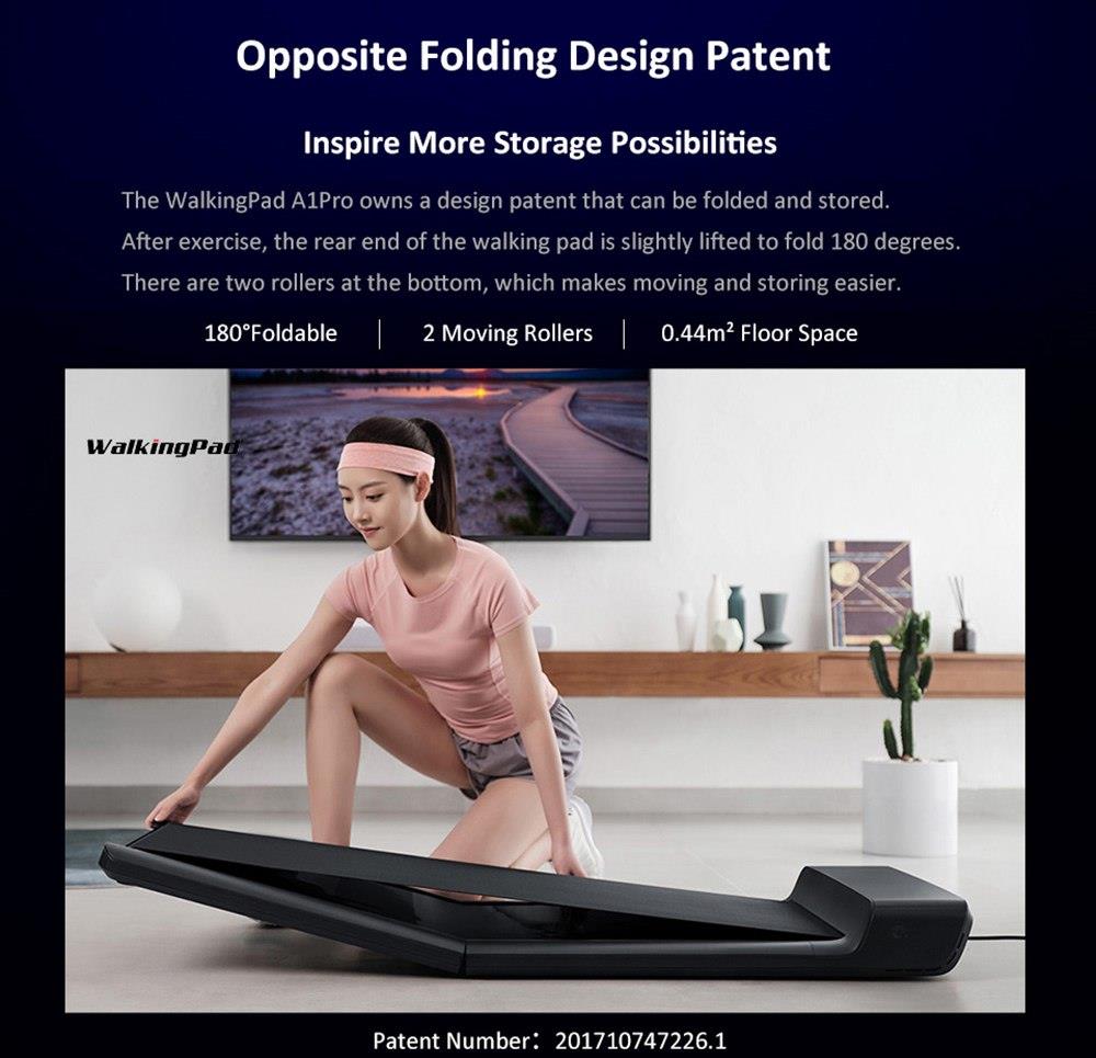 WalkingPad A1 Pro Walking Pad Smart Treadmill + ACGAM Electric Height Adjustable Desk Frame White