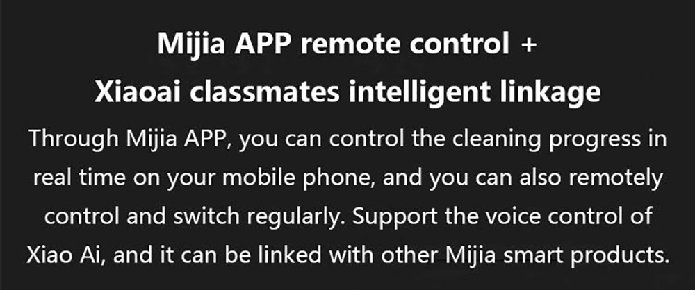 Xiaomi Mijia 1T Robot Vacuum Cleaner Visual Dynamic Navigation 3000pa Suction 3D Obstacle Avoidance 5200mAh Battery 180min Running Time APP Control - Black