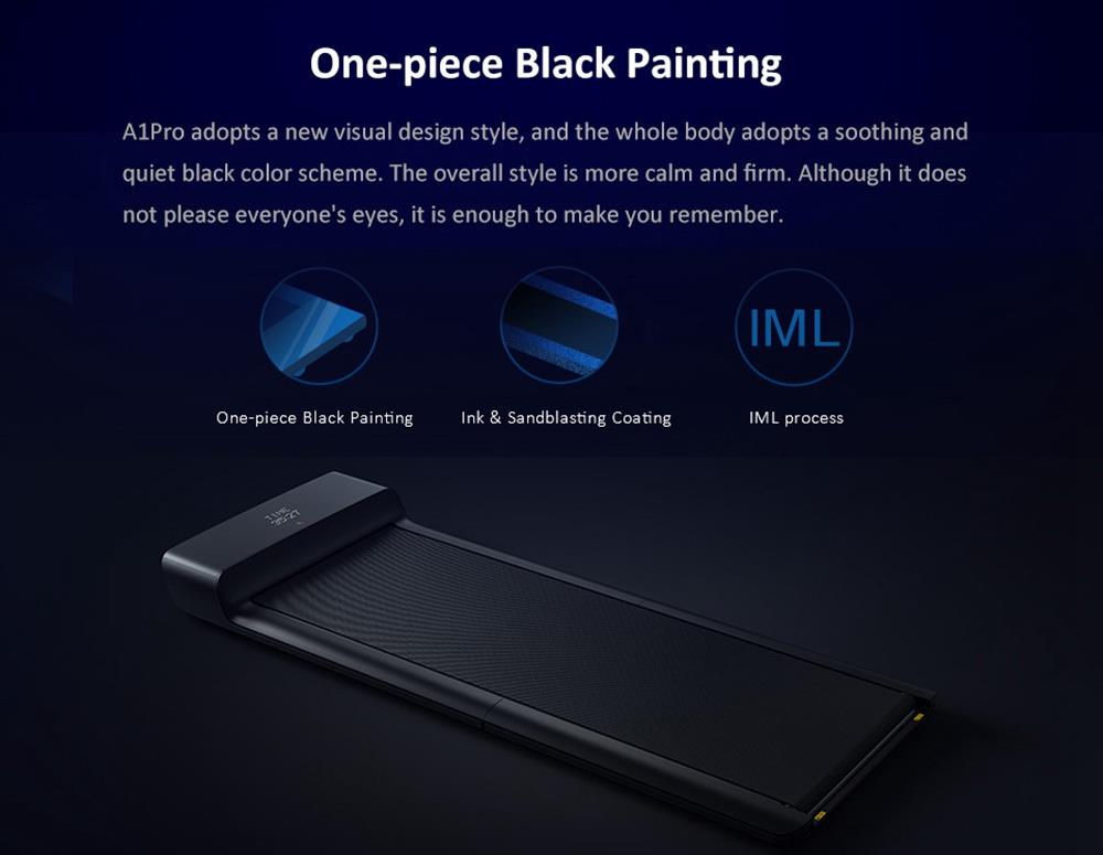 WalkingPad A1 Pro Walking Pad Smart Treadmill + ACGAM Electric Height Adjustable Desk Frame White