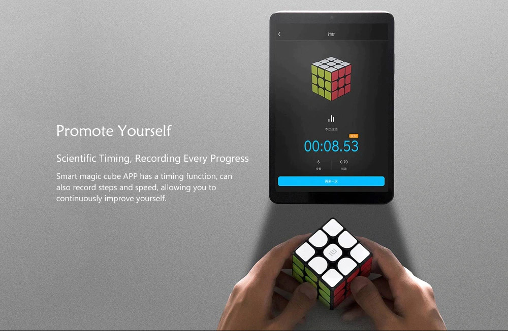 Xiaomi Smart Magic Cube Bluetooth 5.0 Six-axis Sensor 3x3x3 Square Magnetic Cube Puzzle Toy