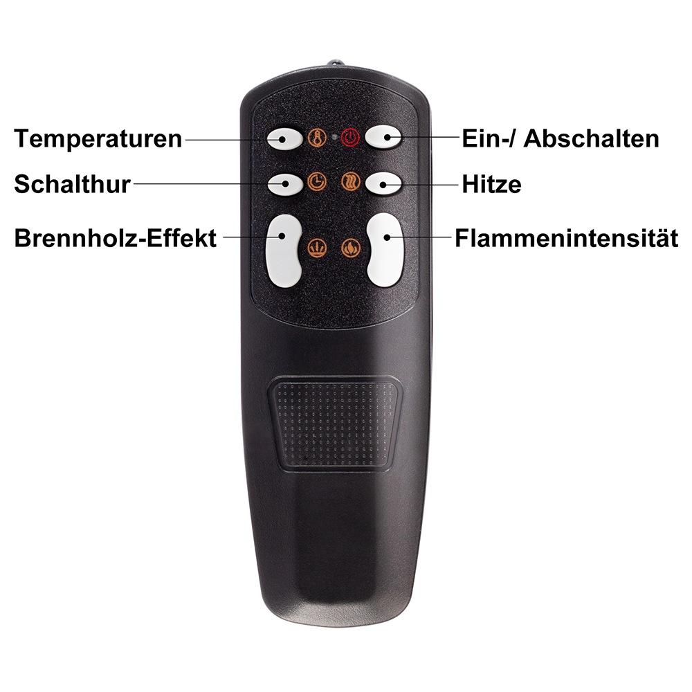 28-inch Electric Fireplace LED Flame, 750 / 1500W Two Heating Levels, Touch Screen Remote Control, With Timer, Function Can be Used Alone - Black