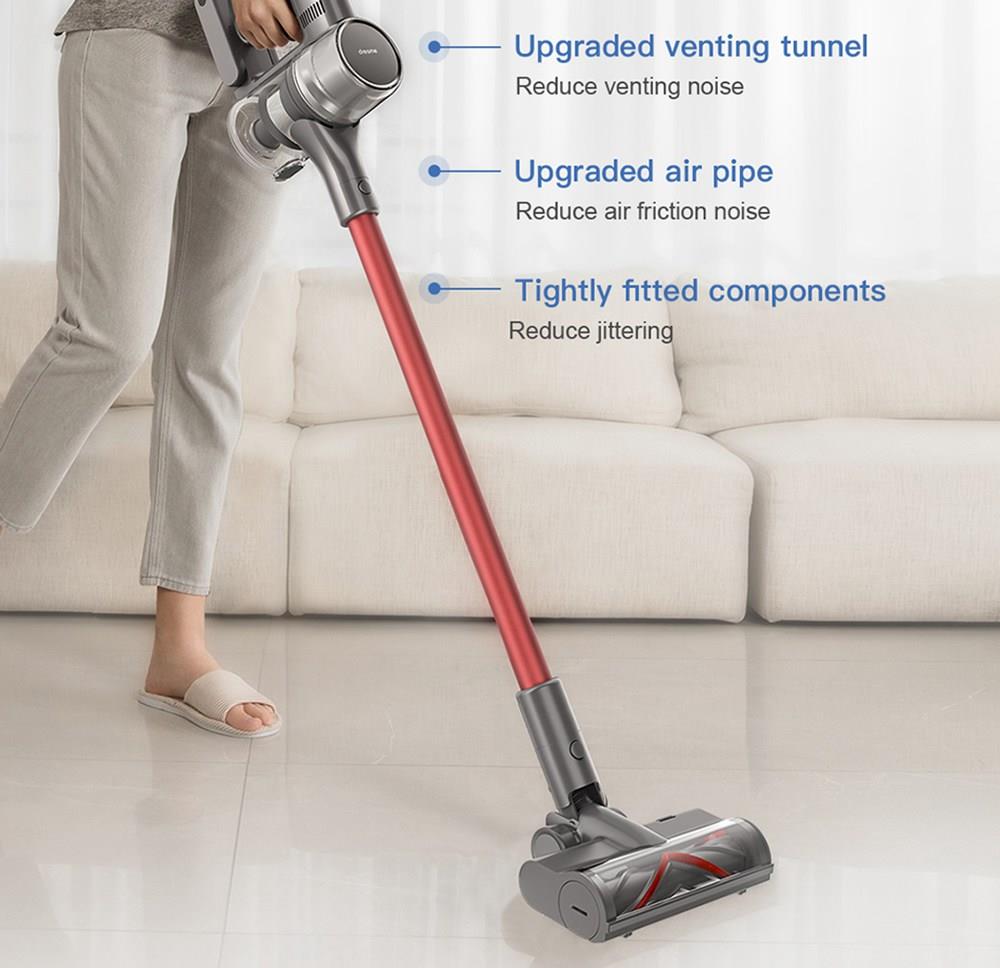 Dreame T20 Cordless Handheld Lightweight Vacuum Cleaner 25Kpa Powerful Suction 70 mins Runtime 5-stage Filtration System Cleaning Efficiency 99.97% Anti-tangling Hair with Colorful Screen for Carpet,Hard Floor,Car,and Pet EU Version - Gray