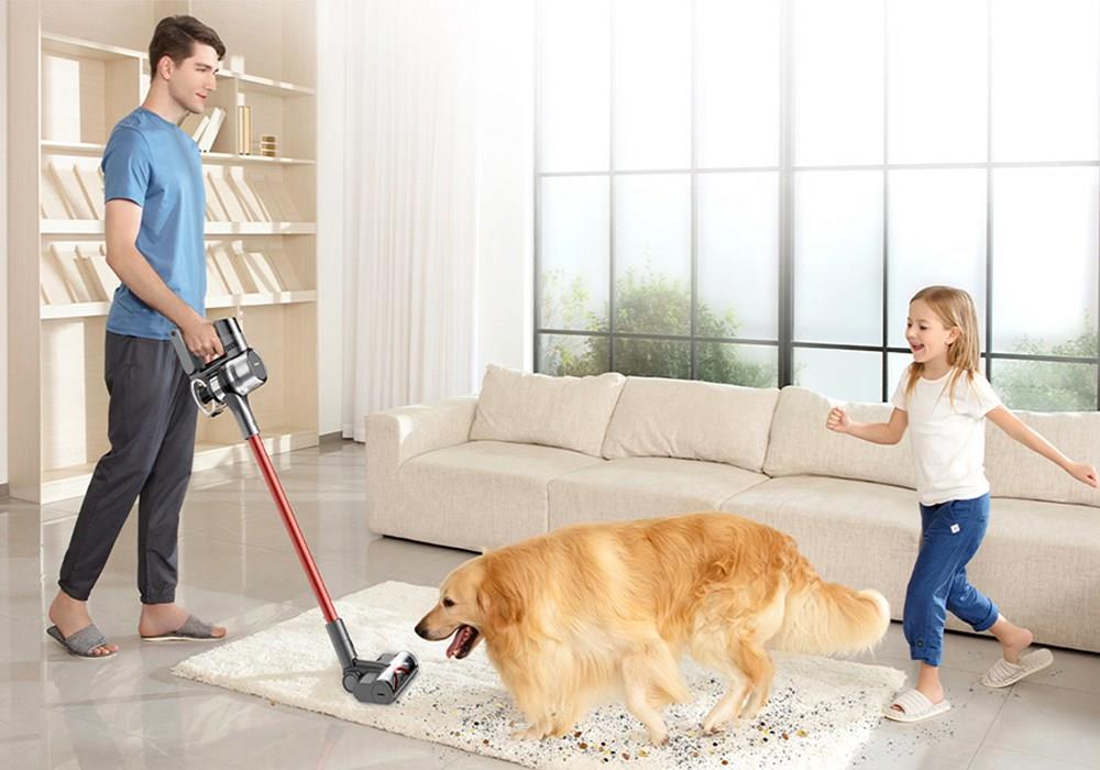 Dreame T20 Cordless Handheld Lightweight Vacuum Cleaner 25Kpa Powerful Suction 70 mins Runtime 5-stage Filtration System Cleaning Efficiency 99.97% Anti-tangling Hair with Colorful Screen for Carpet,Hard Floor,Car,and Pet EU Version - Gray