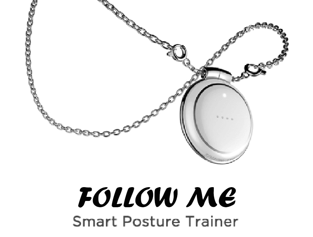 Follow Me Wiederaufladbarer Smart Posture Corrector Trägerloses Design IP68 Wasserdicht Verbessern Sie Muskelkater und Wirbelsäulenkrümmung - Weiß