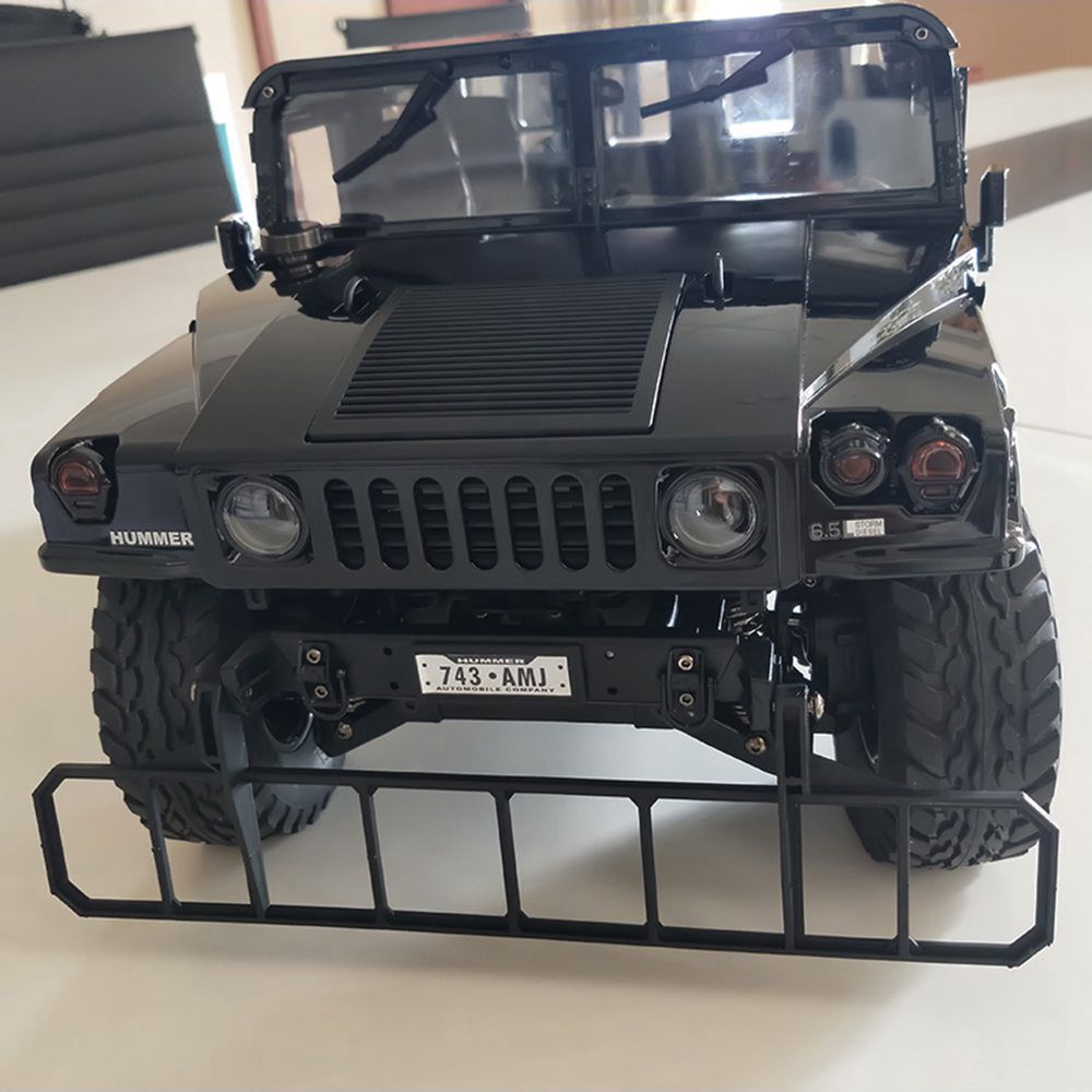 HG P415 2.4G 16CH 1/10 RC Car for Hummer Metal Chassis Vehicles Model w/o Battery Charger - Black Standard Version