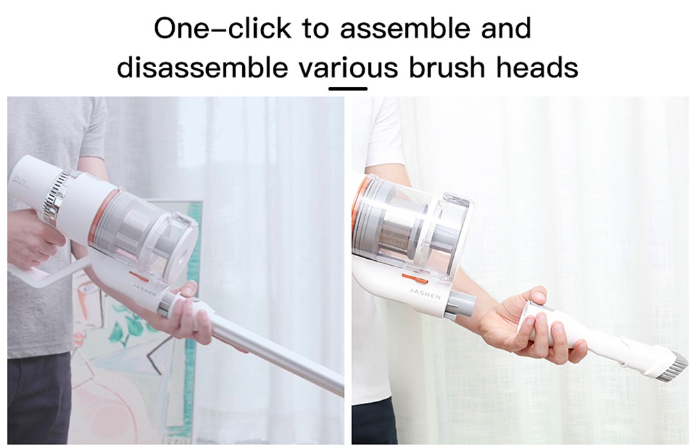 Jashen S16E Handheld Cordless Vacuum Cleaner 22000Pa Suction White