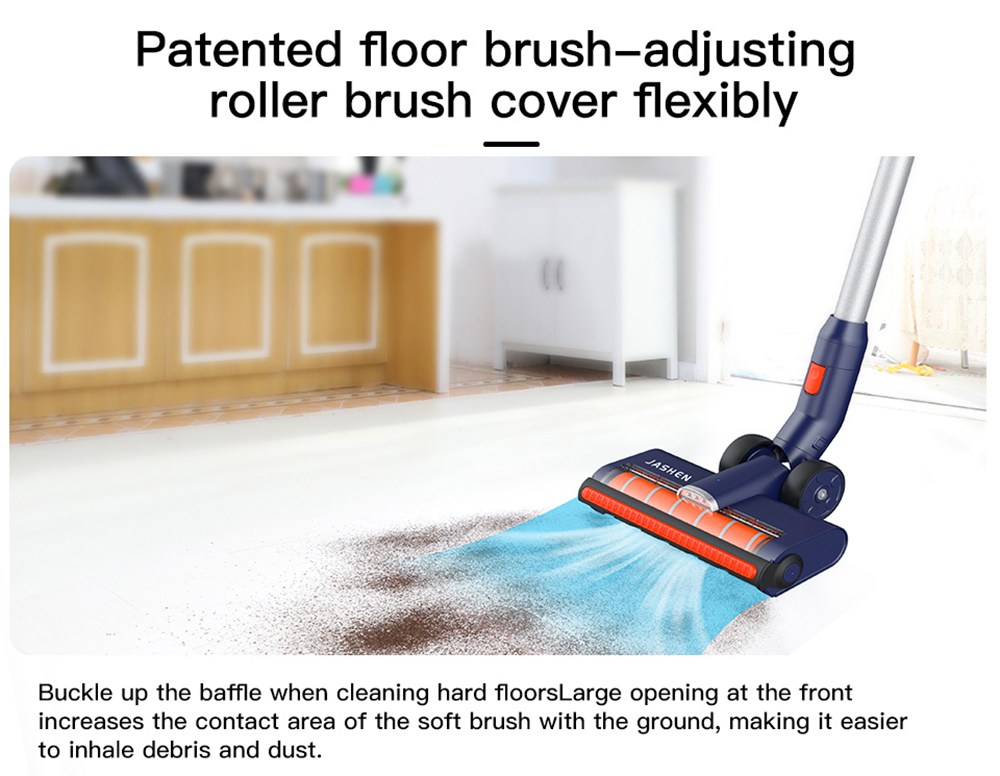 Jashen S18X Handheld Cordless Vacuum Cleaner 22000Pa Suction Blue