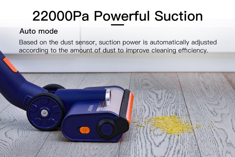 Jashen S18X Handheld Cordless Vacuum Cleaner 22000Pa Suction Blue