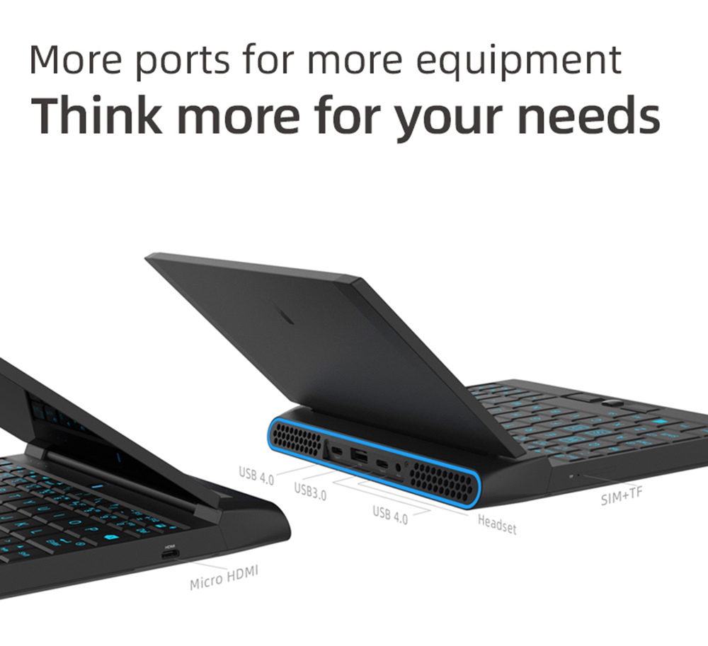 One Netbook OneGx1 Pro Gaming Laptop 7-inch 1920x1200 Intel i7-1160G7 16GB RAM 512GB SSD WiFi 6 Windows 10 -  WiFi Version Blue