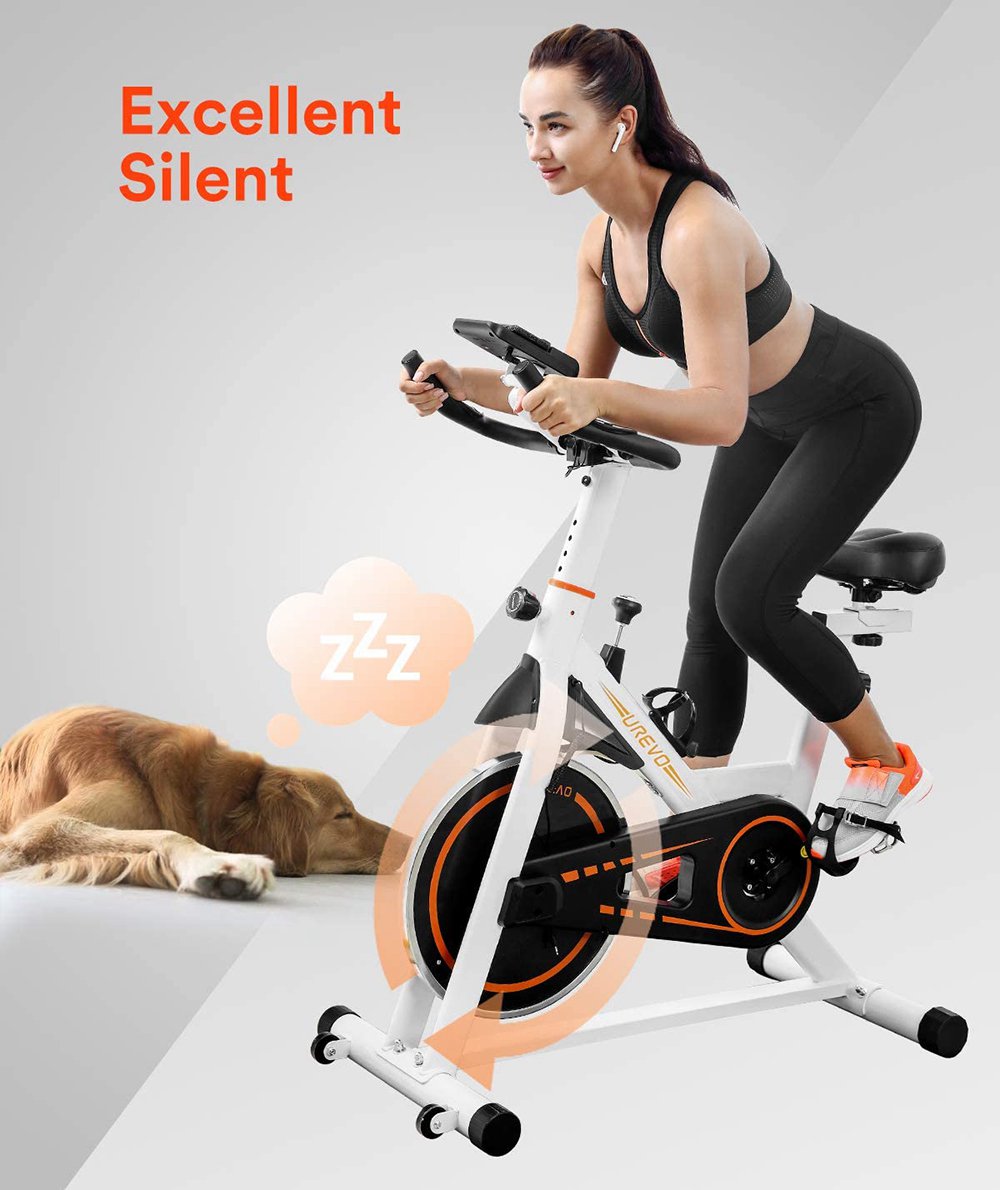 UREVO Indoor Cycling Bike Esercizio stazionario Fitness Spinning Bike per casa Cardio Workout Bike Training Wit