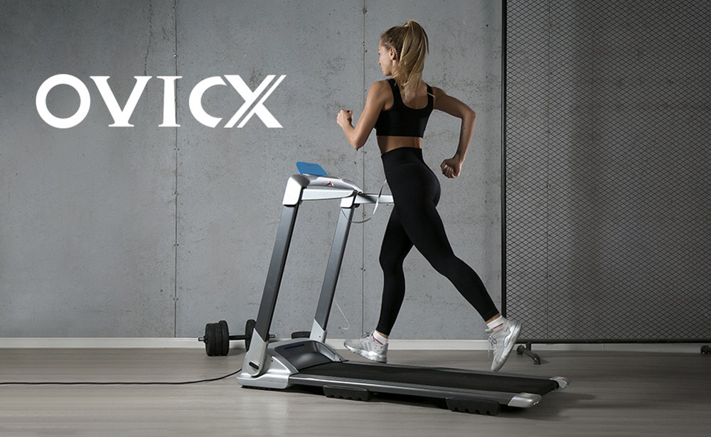 XQIAO OVICX Q2S Smart Folding Walking Machine Ultra-Thin Treadmill for Workout, Fitness Training Gym Equipment, Exercise Indoor & Outdoor With Smart Deceleration,  APP Control, LED Display - EU Version