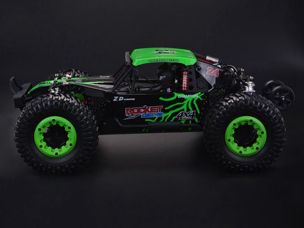 ZD Racing DBX-10 2.4G 1/10 4WD 80km/h Desert Truck Off Road Brushless RC Car - Green with Head Up Wheel