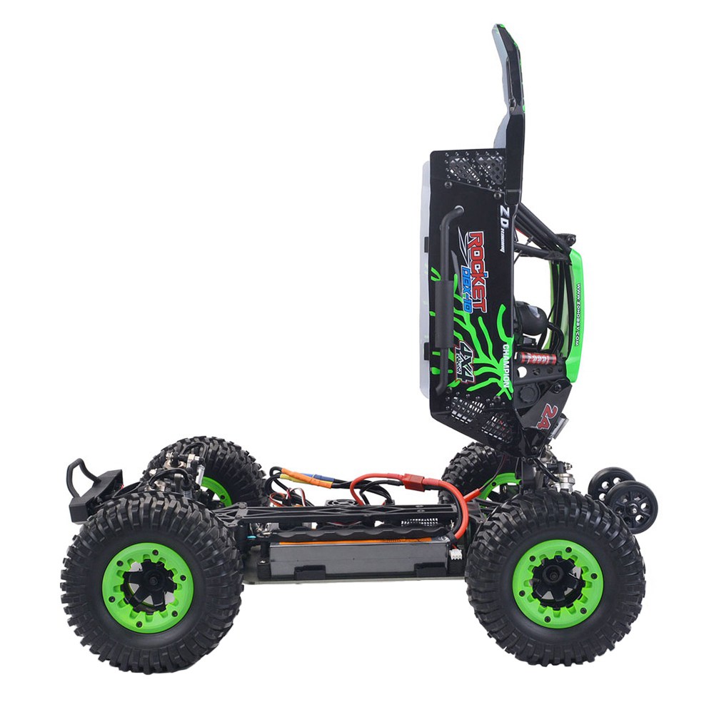 ZD Racing DBX-10 2.4G 1/10 4WD 80km/h Desert Truck Off Road Brushless RC Car - Green with Head Up Wheel