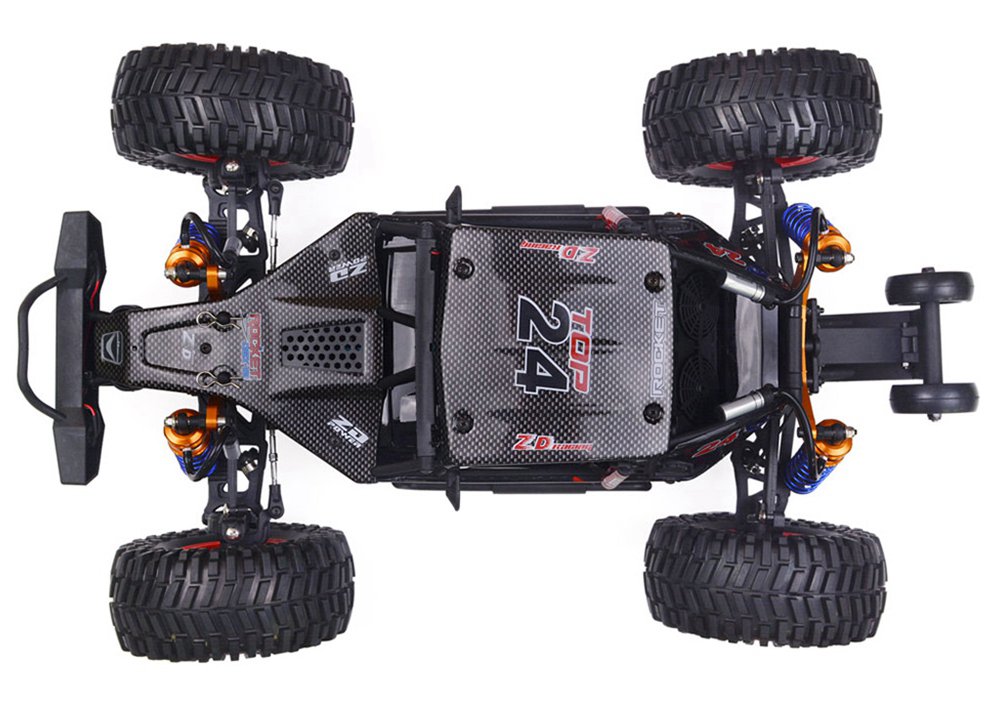 ZD Racing DBX-10 2.4G 1/10 4WD 80km/h Desert Truck Off Road Brushless RC Car - Red with Head Up Wheel