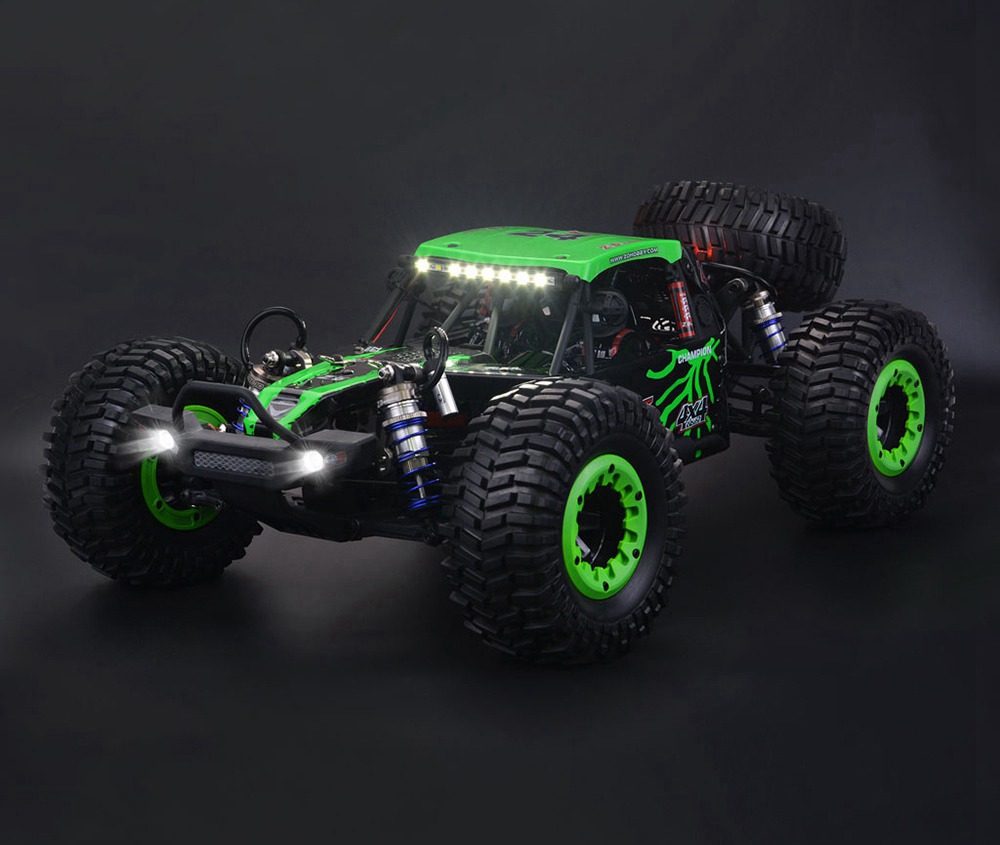 ZD Racing DBX-10 2.4G 1/10 4WD 80km/h Desert Truck Off Road Brushless RC Car - Green with Spare Tire