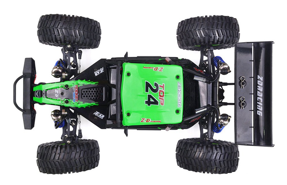 ZD Racing DBX-10 2.4G 1/10 4WD 80km/h Desert Truck Off Road Brushless RC Car - Green with Tail Wing