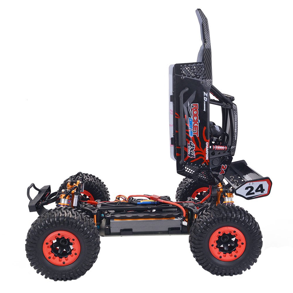 ZD Racing DBX-10 2.4G 1/10 4WD 80km/h Desert Truck Off Road Brushless RC Car - Red with Tail Wing