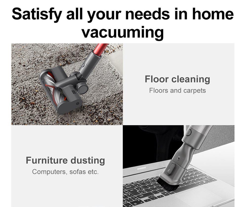 Dreame T20 Cordless Handheld Lightweight Vacuum Cleaner 25Kpa Powerful Suction 70 mins Runtime 5-stage Filtration System Cleaning Efficiency 99.97% Anti-tangling Hair with Colorful Screen for Carpet,Hard Floor,Car,and Pet EU Version - Gray