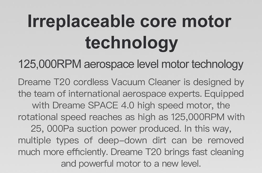 Dreame T20 Cordless Handheld Lightweight Vacuum Cleaner 25Kpa Powerful Suction 70 mins Runtime 5-stage Filtration System Cleaning Efficiency 99.97% Anti-tangling Hair with Colorful Screen for Carpet,Hard Floor,Car,and Pet EU Version - Gray