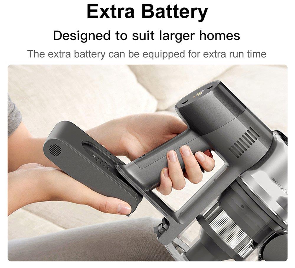 Dreame T20 Cordless Handheld Lightweight Vacuum Cleaner 25Kpa Powerful Suction 70 mins Runtime 5-stage Filtration System Cleaning Efficiency 99.97% Anti-tangling Hair with Colorful Screen for Carpet,Hard Floor,Car,and Pet EU Version - Gray