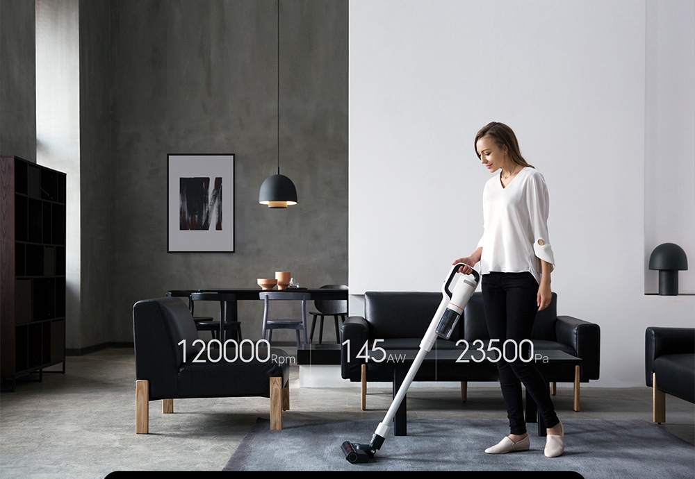 Xiaomi Roidmi NEX Cordless Handheld Vacuum Cleaner 23500Pa Suction Three Cleaning Modes APP Control 2500 mAh Battery 60min Running Time With LED Sensor Light - Obsidian Gold