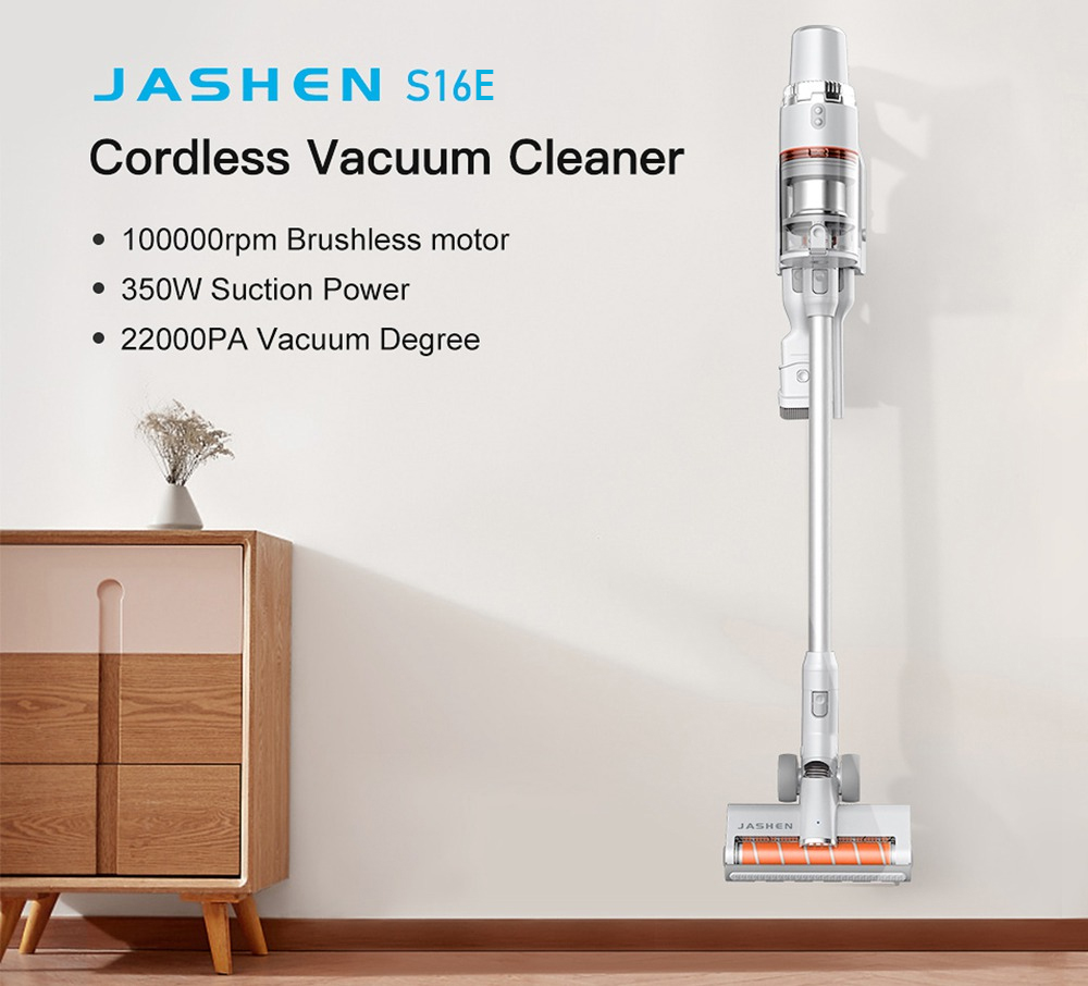Jashen S16E Handheld Cordless Vacuum Cleaner 22000Pa Suction White