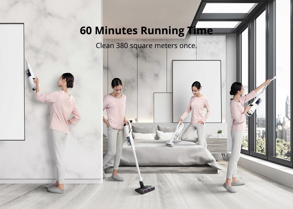 Xiaomi Roidmi NEX Cordless Handheld Vacuum Cleaner 23500Pa Suction Three Cleaning Modes APP Control 2500 mAh Battery 60min Running Time With LED Sensor Light - Obsidian Gold