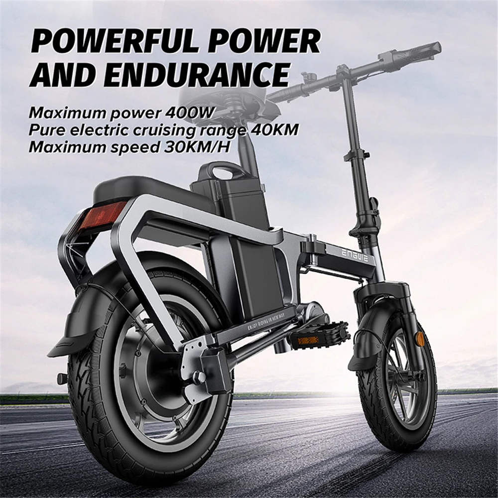 New ENGWE X5S Chainless Folding 14 Inch Electric Bike 240W Motor 48V ...