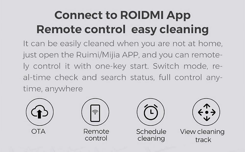 Xiaomi ROIDMI EVE Plus Robot Vacuum Cleaner with Intelligent Dust Collector Integrated Sweeping and Mopping 2700Pa Powerful Suction LDS Laser Navigation 5200mAh Battery 300ml Electric Water Tank Mijia APP Control for Pets Hair, Carpets and Hard Floor