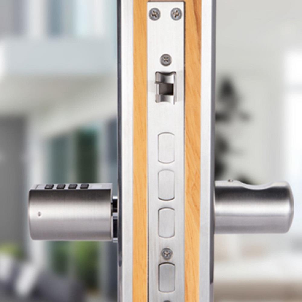 WE.LOCK Intelligent Electronic Door Lock Cylinder Password + RFID Card + Bluetooth Control IP44 Waterproof Opening via Smartphone, WiFi Box Working with Alexa, 3 Minute DIY Fast Easy Assembly Suitable for Doors with Thickness of 55-105mm - Silver